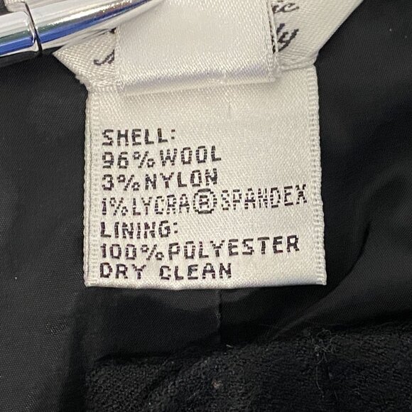 Vintage Talbots Black Wool Blend Dress Pants Womens 12 Pleated Lined High Rise - Picture 5 of 5